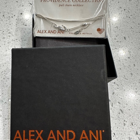 Alex and Ani .925 sterling Silver Seahorse Pendant pull chain Necklace - Picture 6 of 6